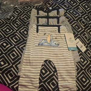 Disney Baby Blue and Gray Striped Bottoms